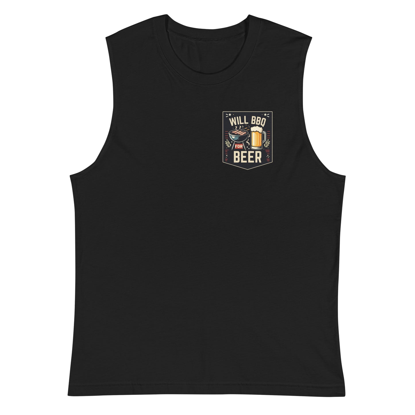BBQ For Beer Muscle Tee